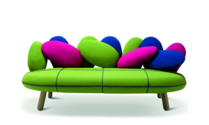 Divano modello Jelly per interni colore verde