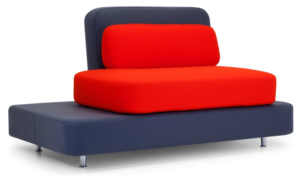 Quid divano imbottito colore rosso