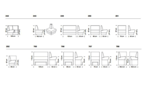 combinazioni di arredo Panca modulare Space