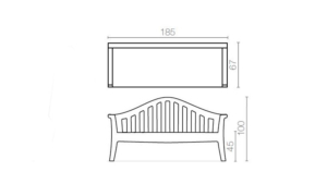 Dimensioni Panca giulietta