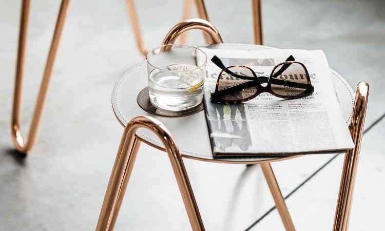 Coffee table con piano rotondo modello Apelle Chic