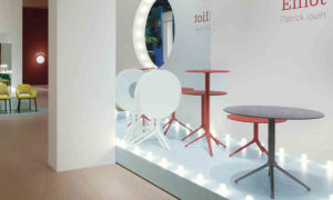 Tavolo bar moderno con piano reclinabile serie Elliot
