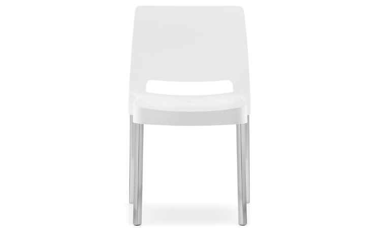 Sedia impilabile con seduta e schienale monoscocca modello Joi