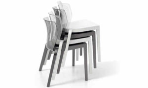 Sedia dal design moderno per l’indoor e l’outdoor, modello BI