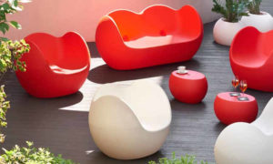 Blos Low Table, tavolino moderno da esterno
