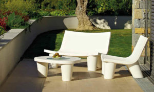 Low Lita Table, tavolino moderno per giardini e terrazzi