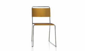 Estrosa, sedia moderna a quattro gambe o a slitta