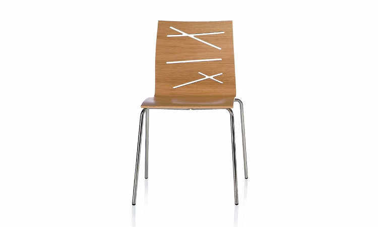 Todd, sedia moderna, impilabile a 4 gambe o a slitta
