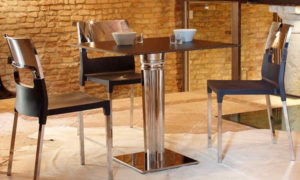 Tiffany Diamante, tavolo a colonna centrale per interni