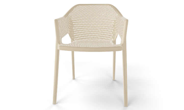 Minush, poltroncina moderna, impilabile, per l'arredo outdoor