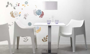 Coccolona, poltrona moderna, impilabile, arredo indoor outdoor
