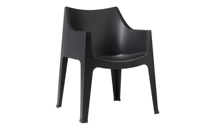 Coccolona, poltrona moderna, impilabile, arredo indoor outdoor