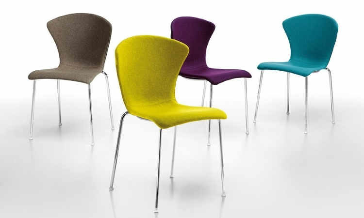 Glossy, sedia moderna per ambienti interni ed esterni
