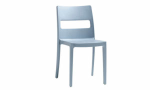 Sai, sedia moderna, impilabile, per l'arredo indoor e outdoor