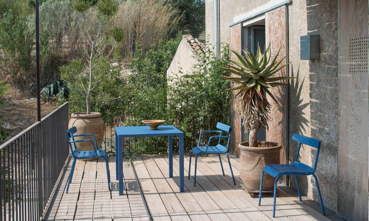 Miky, sedia bistrot da esterno, in tubolare di acciaio