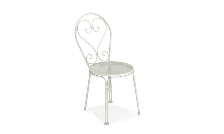 Pigalle, sedia classica da giardino in acciaio verniciato