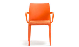 Volt HB Soft armchair, sedia con braccioli e schienale alto