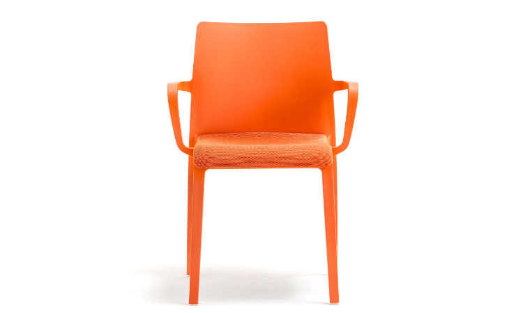 Volt HB Soft armchair, sedia con braccioli e schienale alto