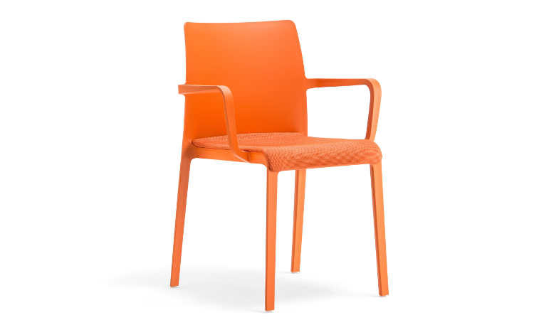 Volt HB Soft armchair, sedia con braccioli e schienale alto