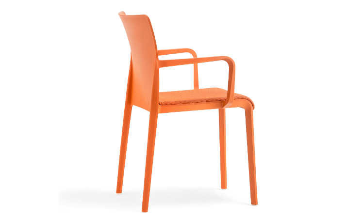 Volt HB Soft armchair, sedia con braccioli e schienale alto