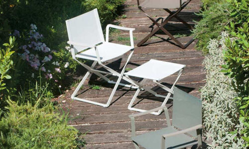 Ciak, sedia da giardino con struttura in alluminio