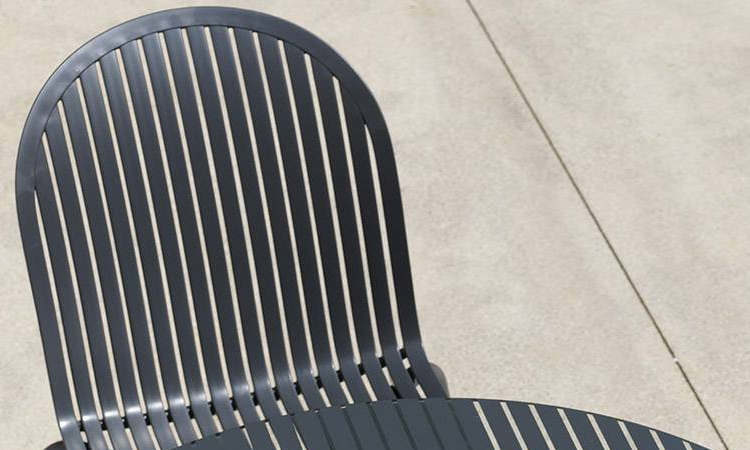 Ninfea Dinner, sedia moderna da esterno anti-UV