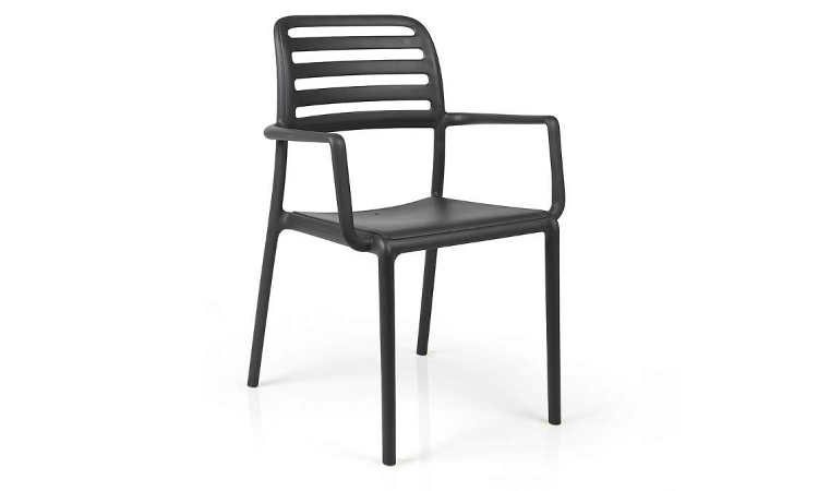 Costa, sedia bar Impilabile per l'arredo indoor e outdoor