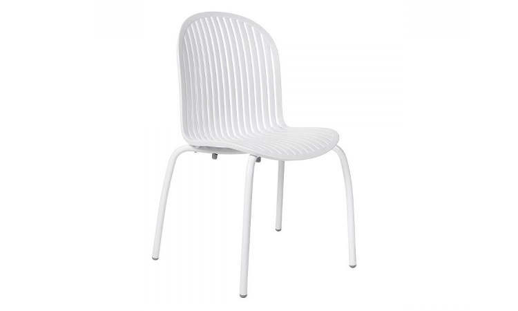 Ninfea Dinner, sedia moderna da esterno anti-UV