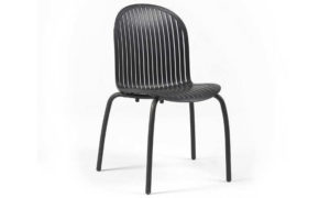 Ninfea Dinner, sedia moderna da esterno anti-UV