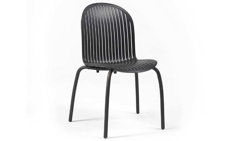 Ninfea Dinner, sedia moderna da esterno anti-UV