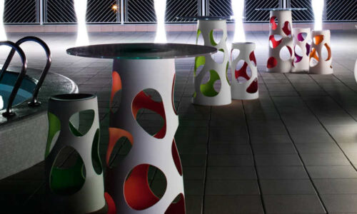 Liberty, tavolo bar moderno per l'arredo indoor e outdoor