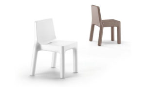 Simple, sedia moderna, impilabile, per ambienti esterni