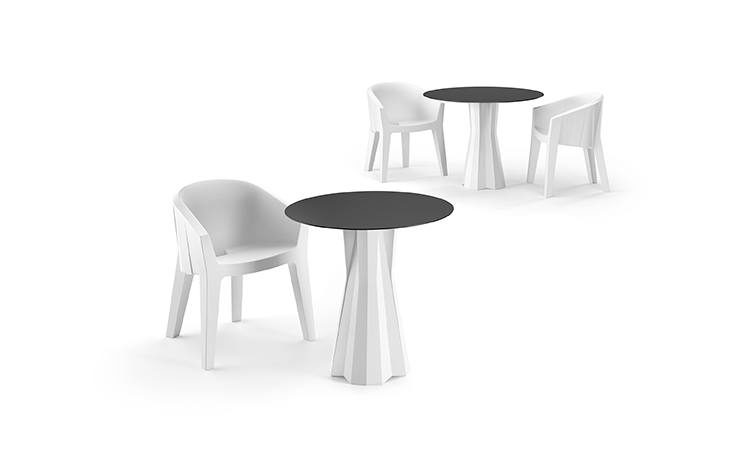 Frozen, poltroncina moderna per l'arredo indoor e outdoor