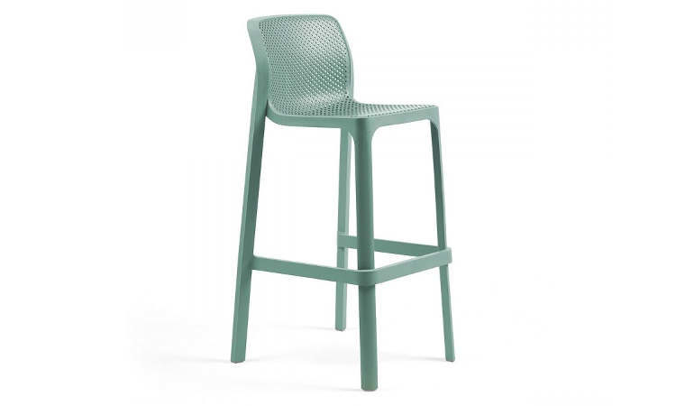 Net, sgabello moderno per l'arredo indoor e outdoor impilabile