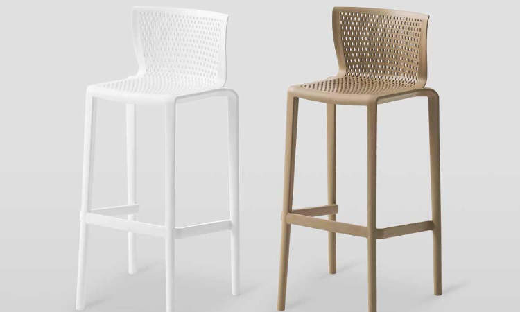 Spyker, sgabello bar impilabile per l'arredo indoor e outdoor