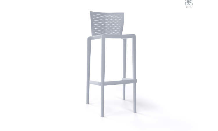 Spyker, sgabello bar impilabile per l'arredo indoor e outdoor