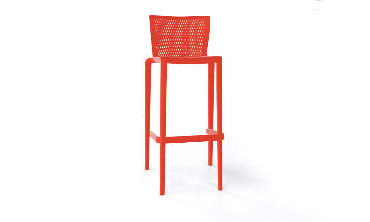 Spyker, sgabello bar impilabile per l'arredo indoor e outdoor
