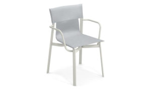 Breeze, sedia da esterno in alluminio e tessuto