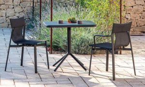 Breeze, sedia da esterno in alluminio e tessuto