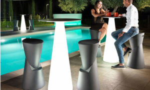 Dot, sgabello luminoso per l'arredo indoor e outdoor