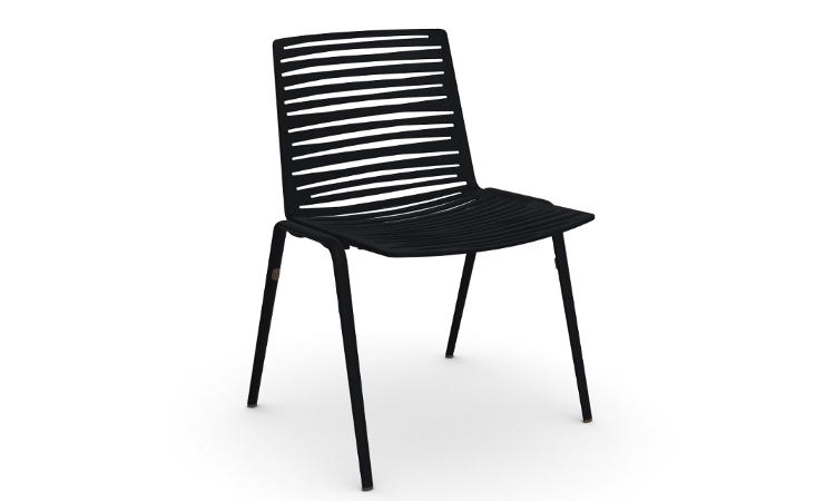 Zebra, sedia in alluminio per l'arredo outdoor