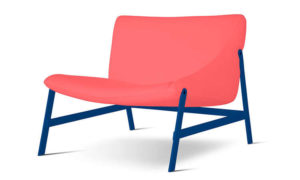 Hammock, poltrona in fibra di dacron per l'arredo indoor