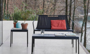 Ola, panca a due posti per l'arredo outdoor
