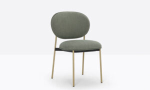 Blume, sedia imbottita, impilabile, per l'arredo outdoor