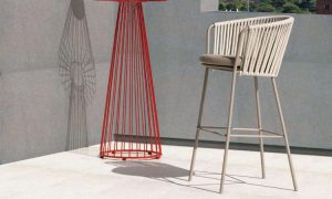 Désirée Rope, sgabello bar per l'arredo outdoor