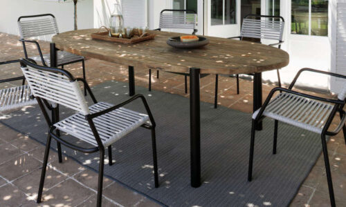 Memphis, sedia con braccioli per l'arredo outdoor