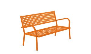 Alice, panca in metallo per l'arredo giardino