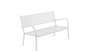 Alice, panca in metallo per l'arredo giardino