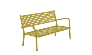 Alice, panca in metallo per l'arredo giardino
