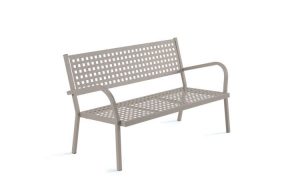 Alice, panca in metallo per l'arredo giardino